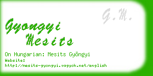 gyongyi mesits business card